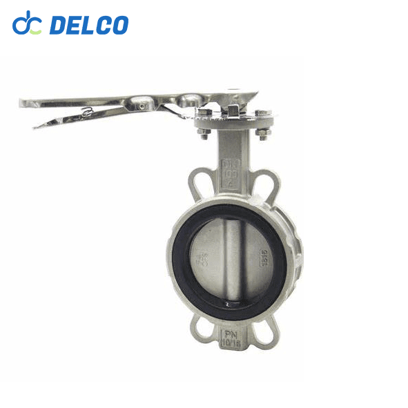 DELCO Stainless Steel EPDM Seated Wafer Manual Butterfly Valve